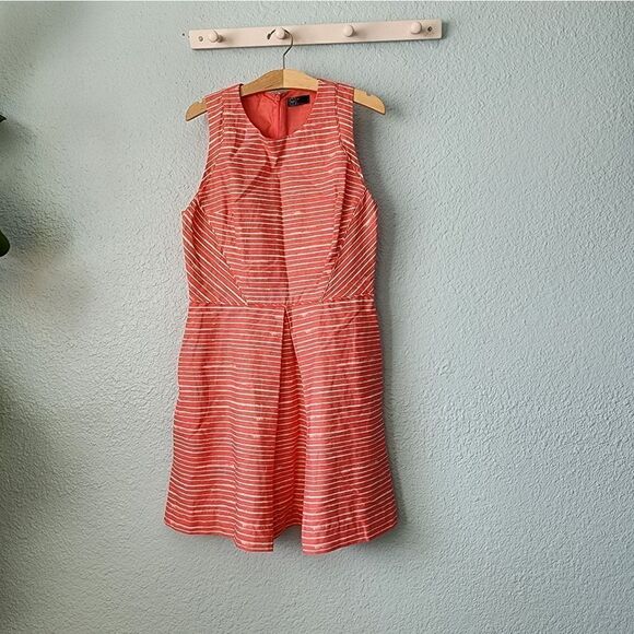 Gap linen cotton blend side pockets stripe dress - Picture 1 of 16